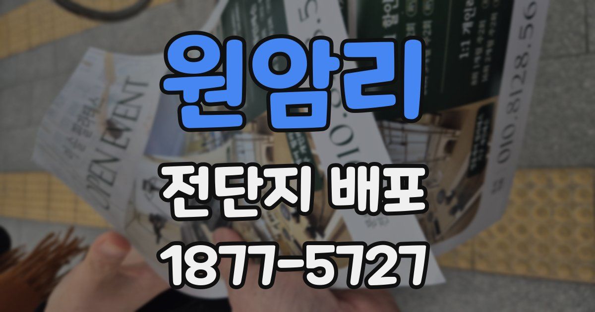 원암리 전단지 배포