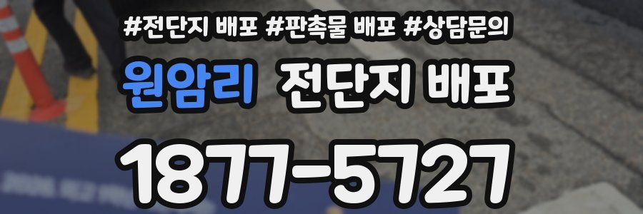 원암리 전단지 배포