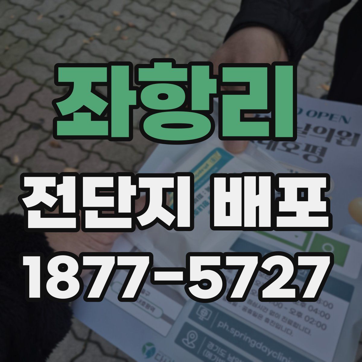 좌항리 전단지 배포