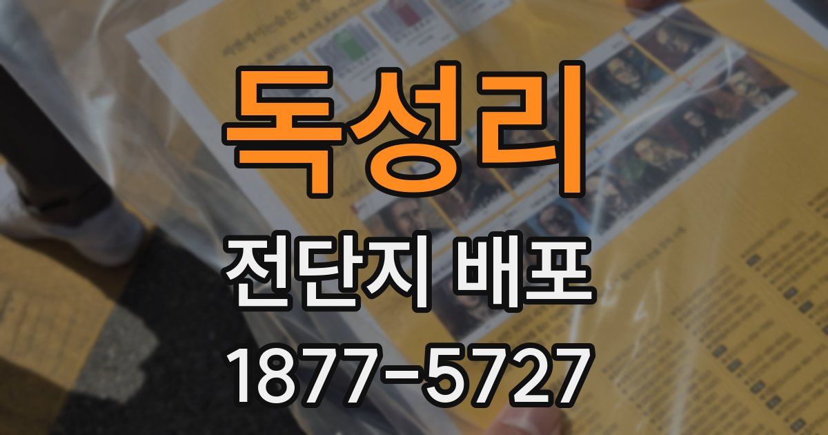 독성리 전단지 배포