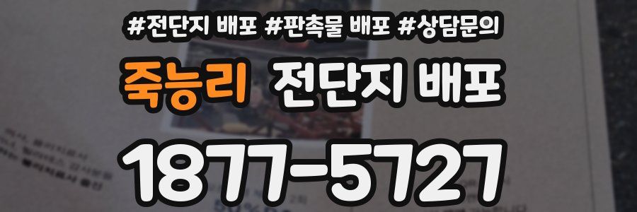 죽능리 전단지 배포