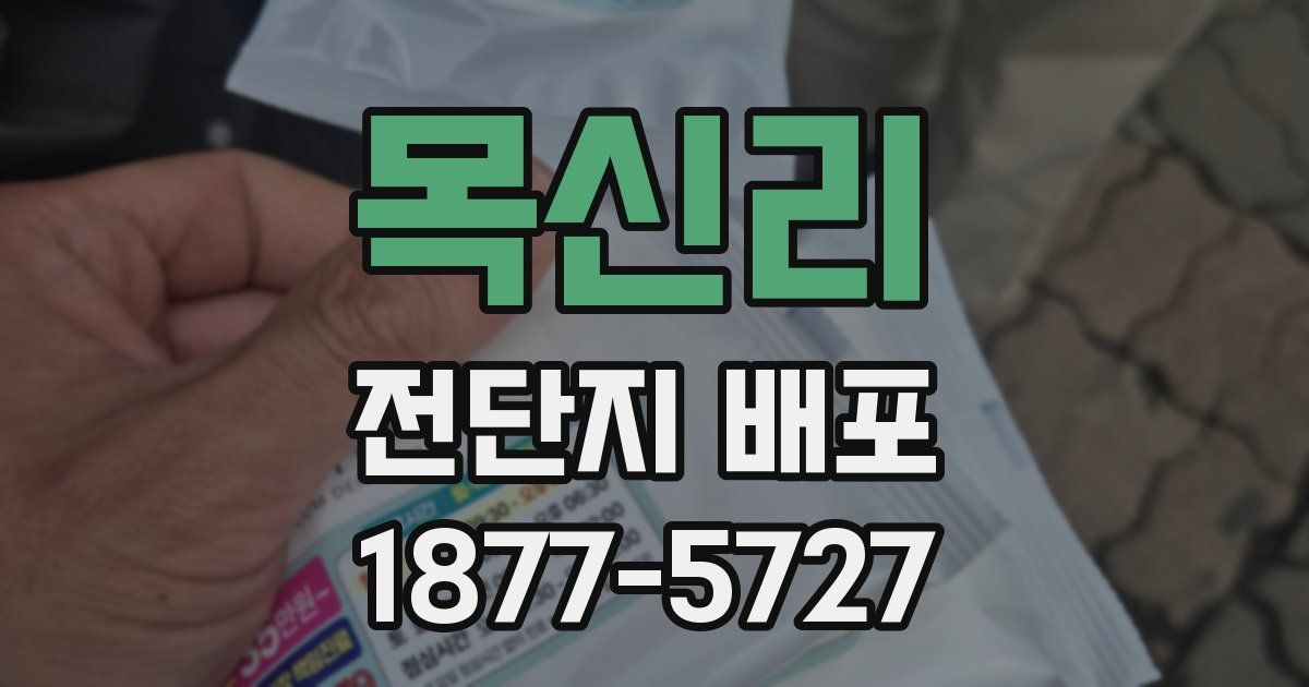 목신리 전단지 배포