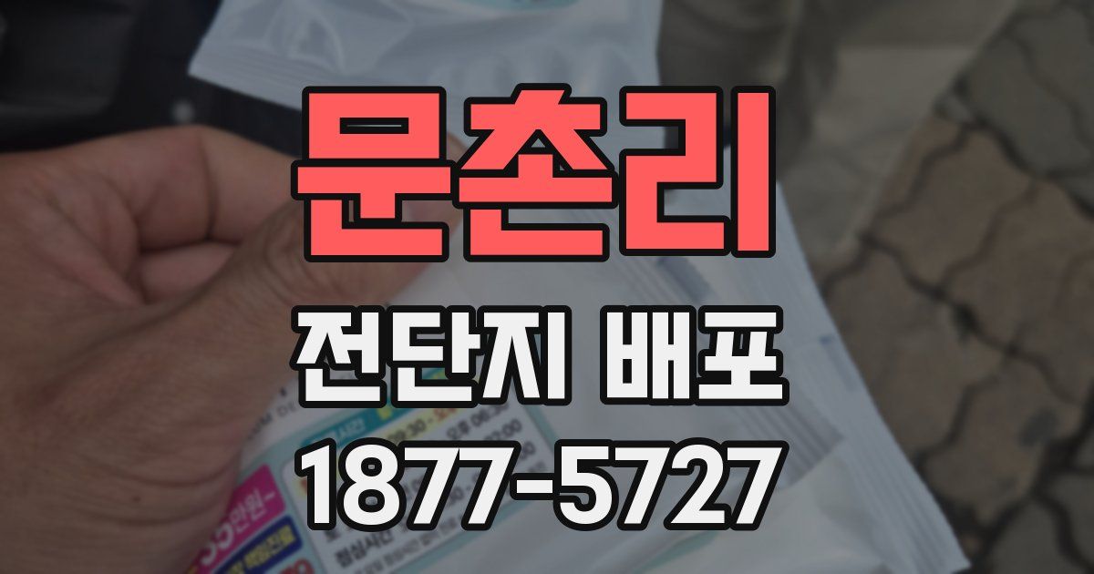 문촌리 전단지 배포