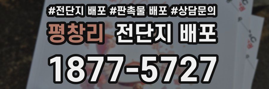 평창리 전단지 배포