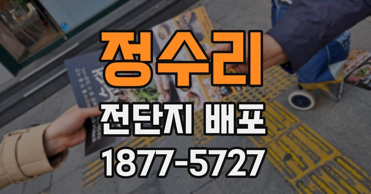 정수리 전단지 배포
