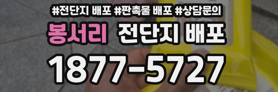 봉서리 전단지 배포