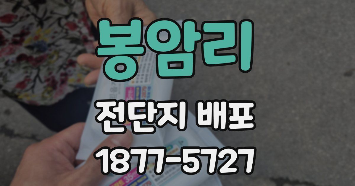 봉암리 전단지 배포