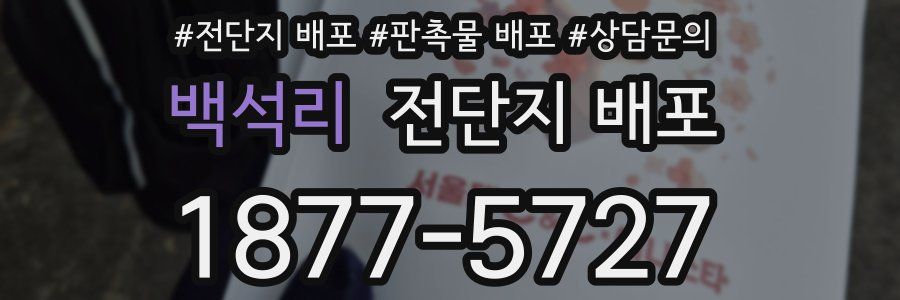 백석리 전단지 배포
