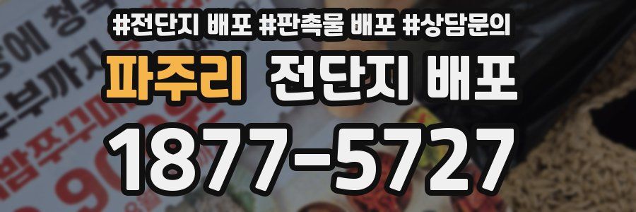 파주리 전단지 배포