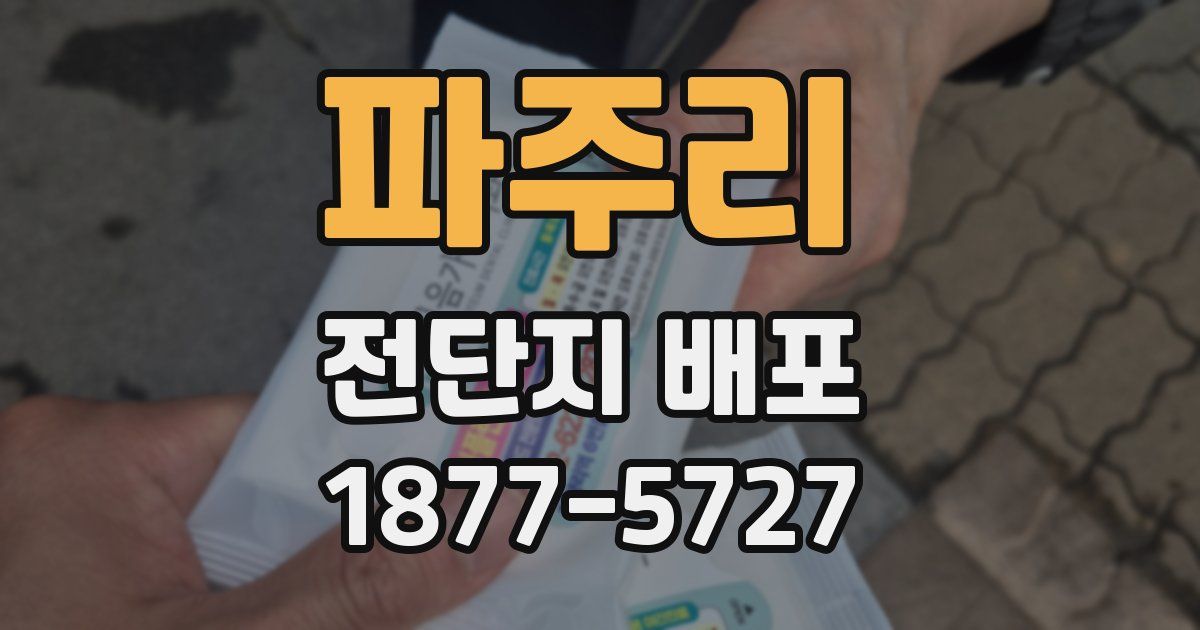 파주리 전단지 배포