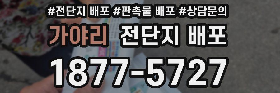 가야리 전단지 배포