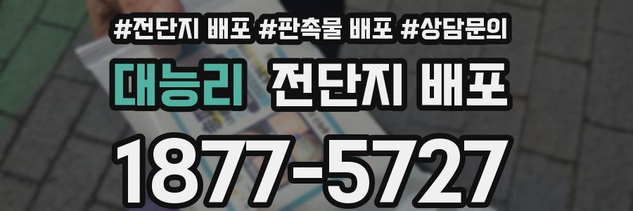 대능리 전단지 배포