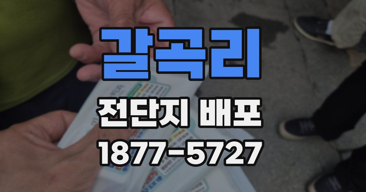 갈곡리 전단지 배포