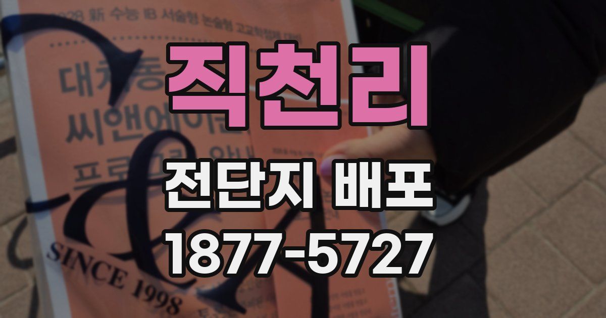 직천리 전단지 배포