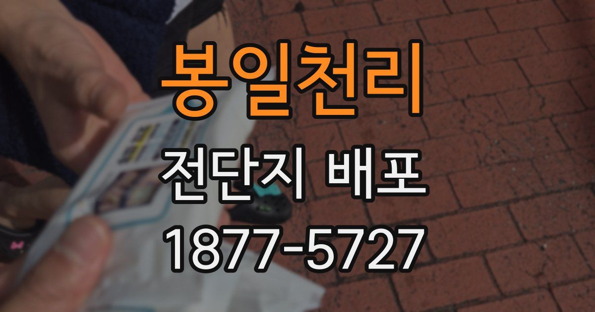 봉일천리 전단지 배포