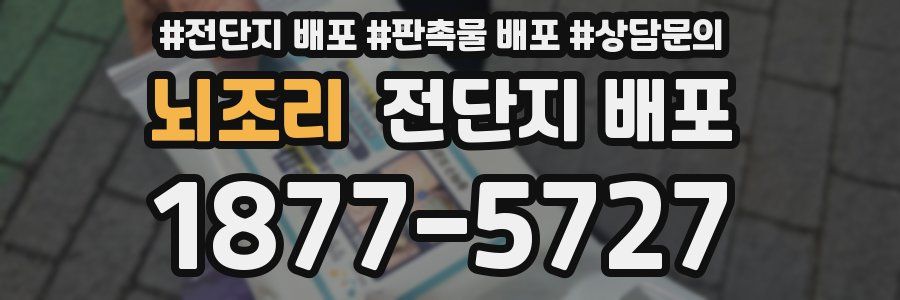 뇌조리 전단지 배포