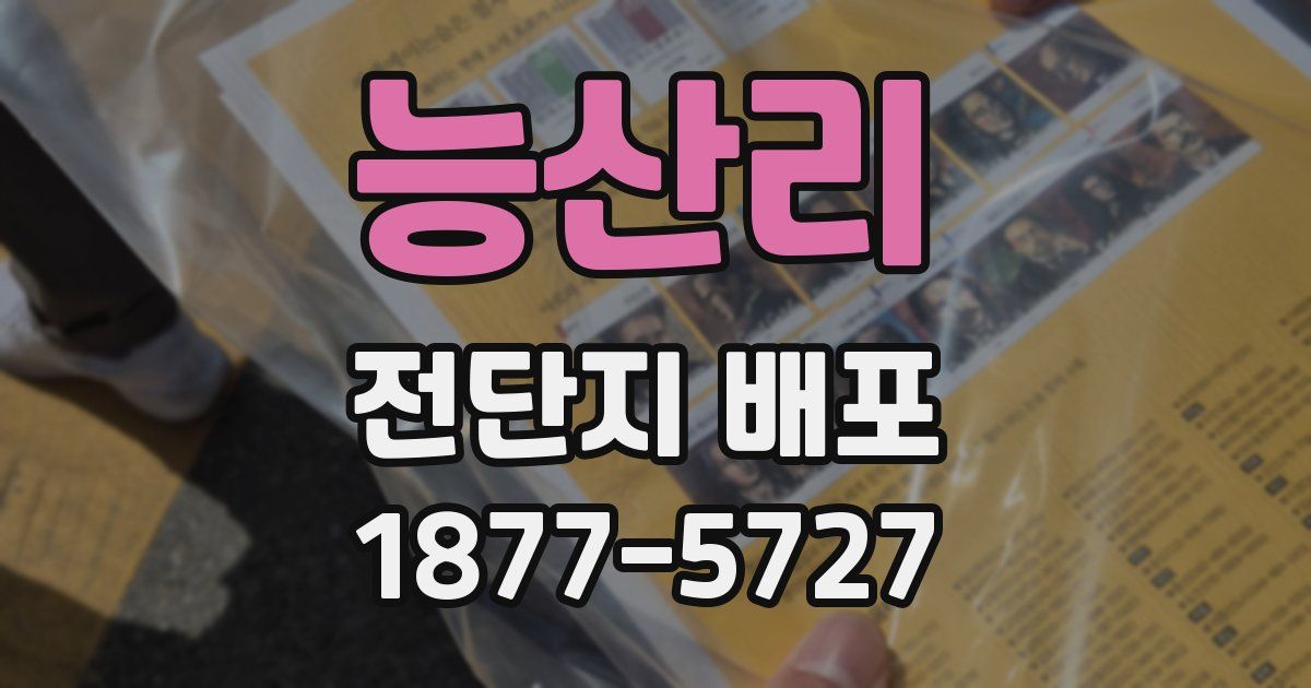 능산리 전단지 배포