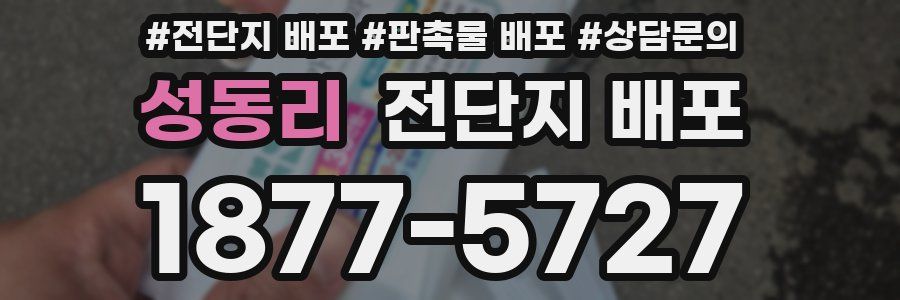 성동리 전단지 배포