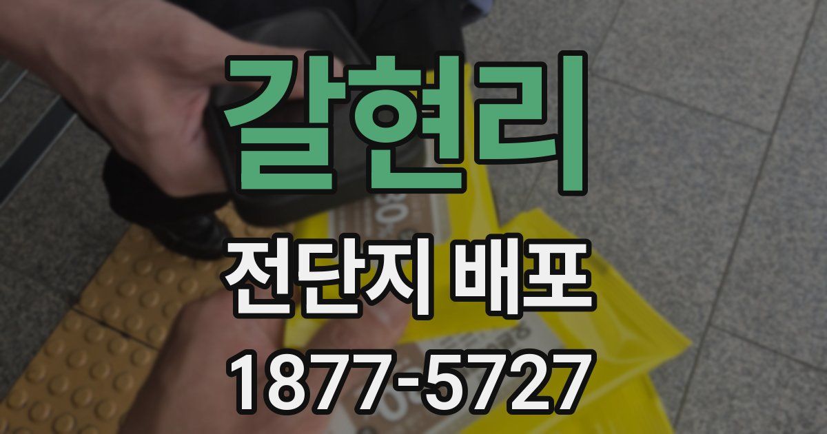 갈현리 전단지 배포