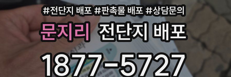 문지리 전단지 배포