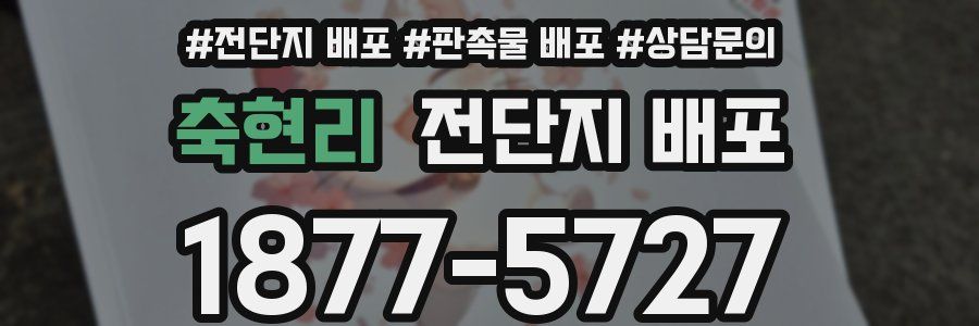 축현리 전단지 배포