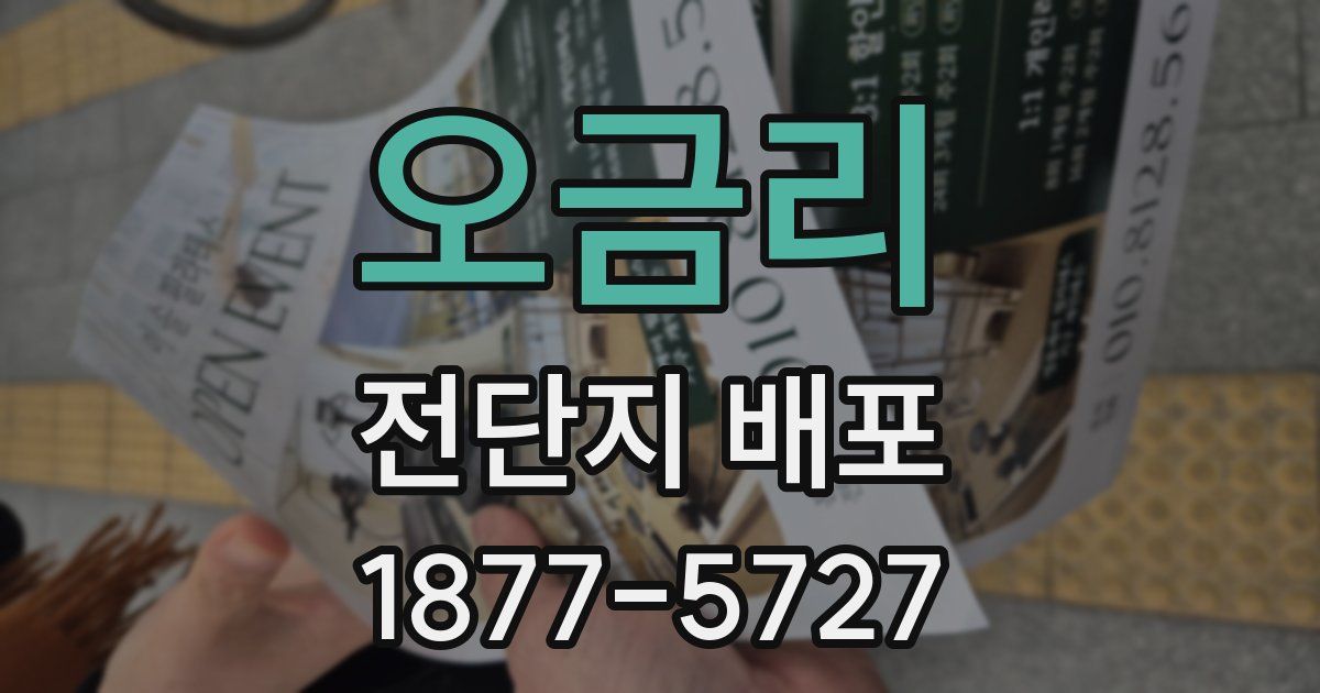 오금리 전단지 배포
