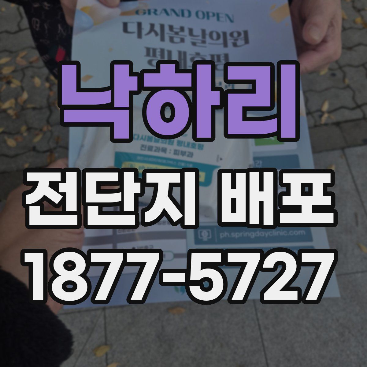 낙하리 전단지 배포
