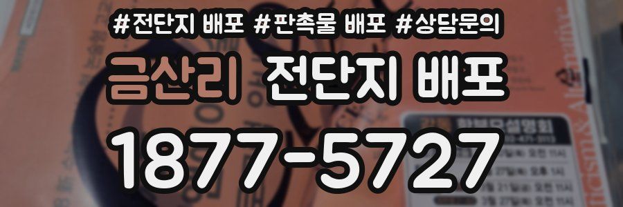 금산리 전단지 배포
