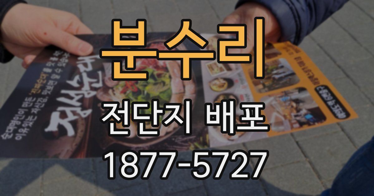 분수리 전단지 배포