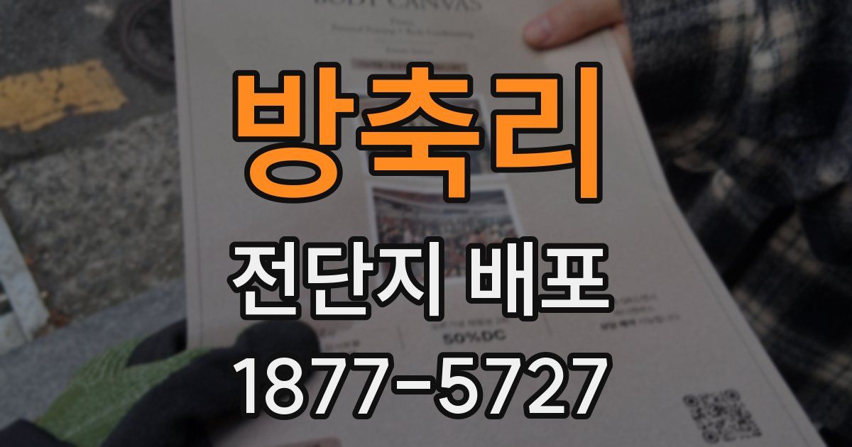 방축리 전단지 배포