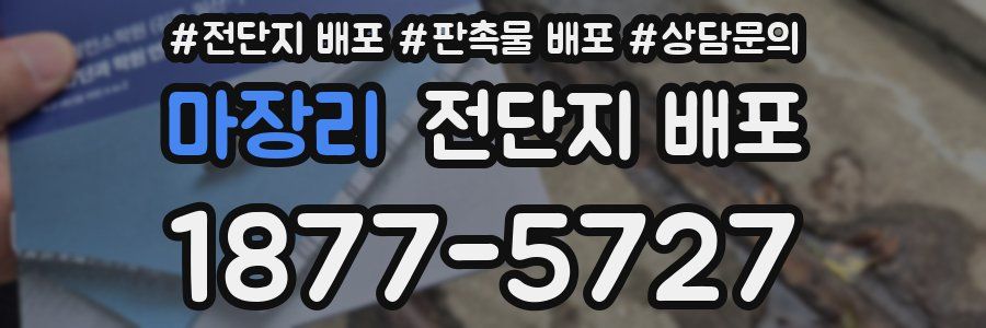 마장리 전단지 배포