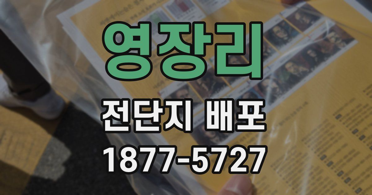 영장리 전단지 배포