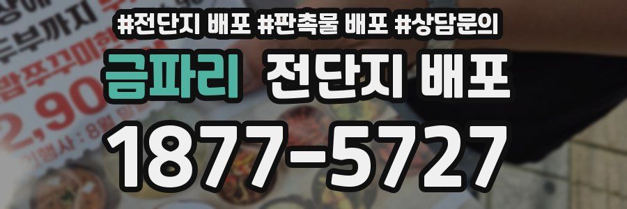 금파리 전단지 배포
