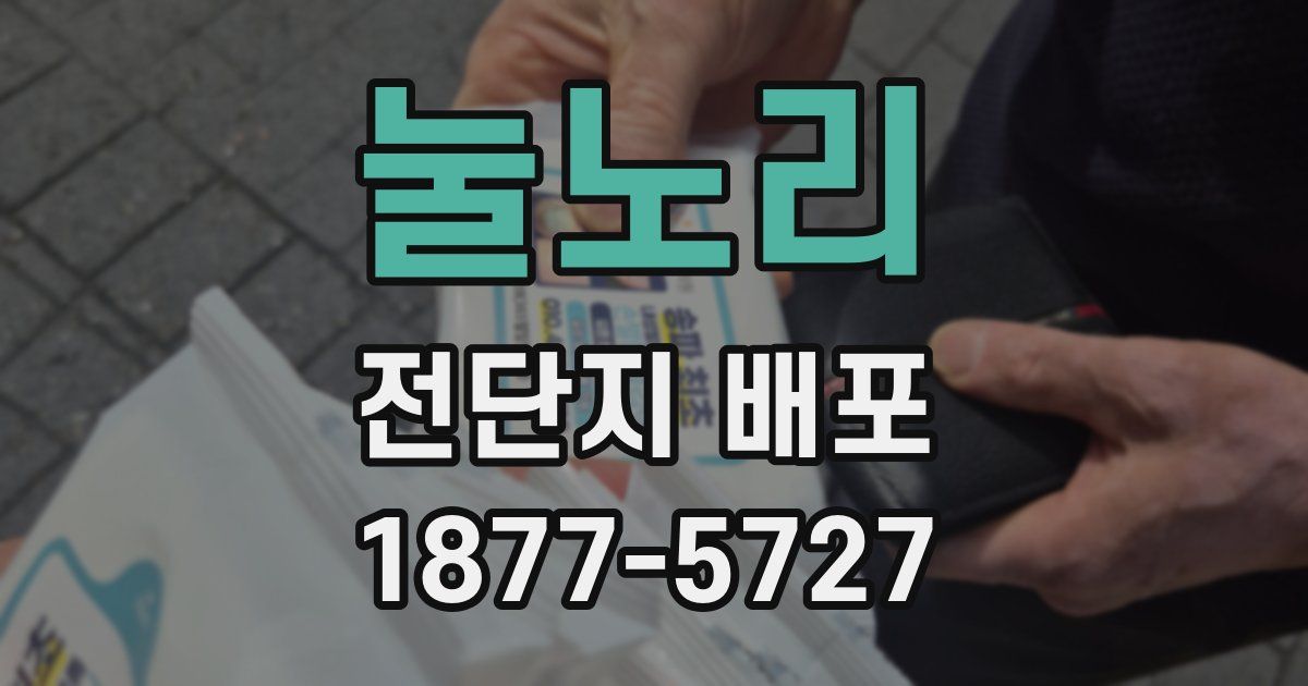눌노리 전단지 배포