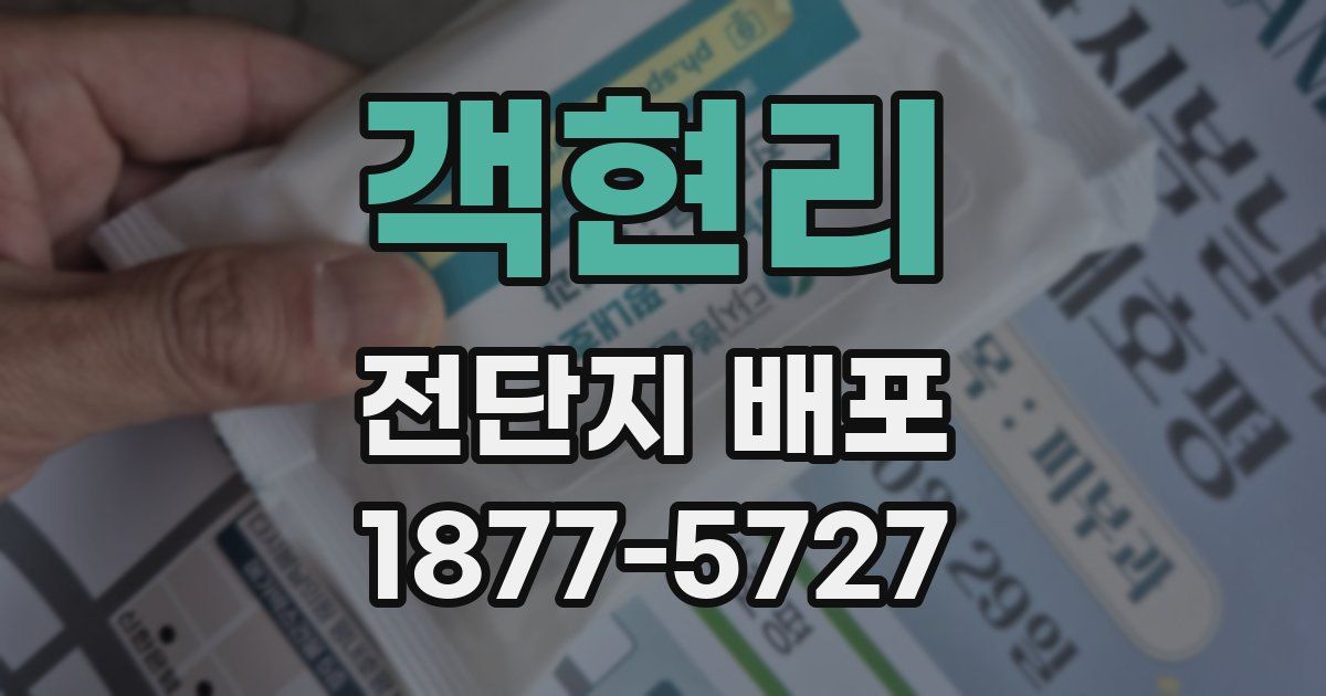 객현리 전단지 배포