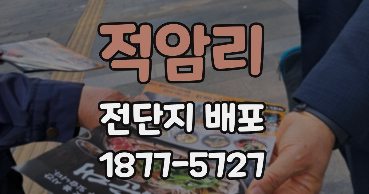 적암리 전단지 배포