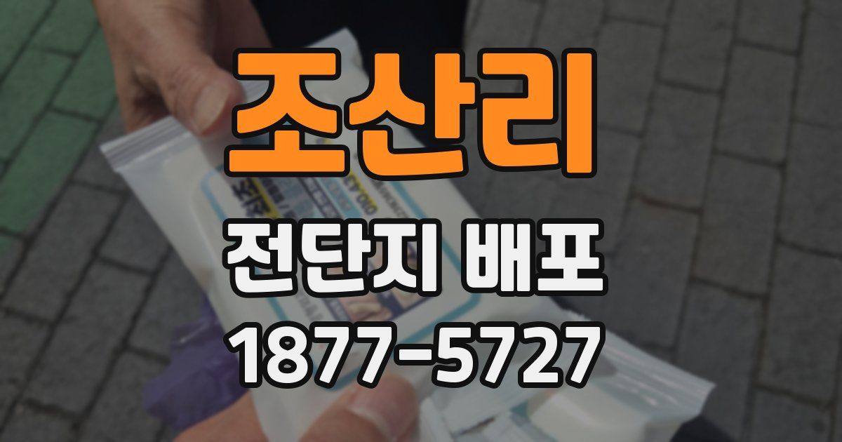 조산리 전단지 배포
