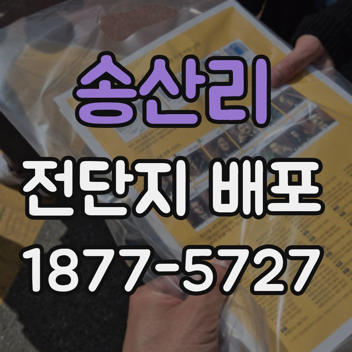 송산리 전단지 배포
