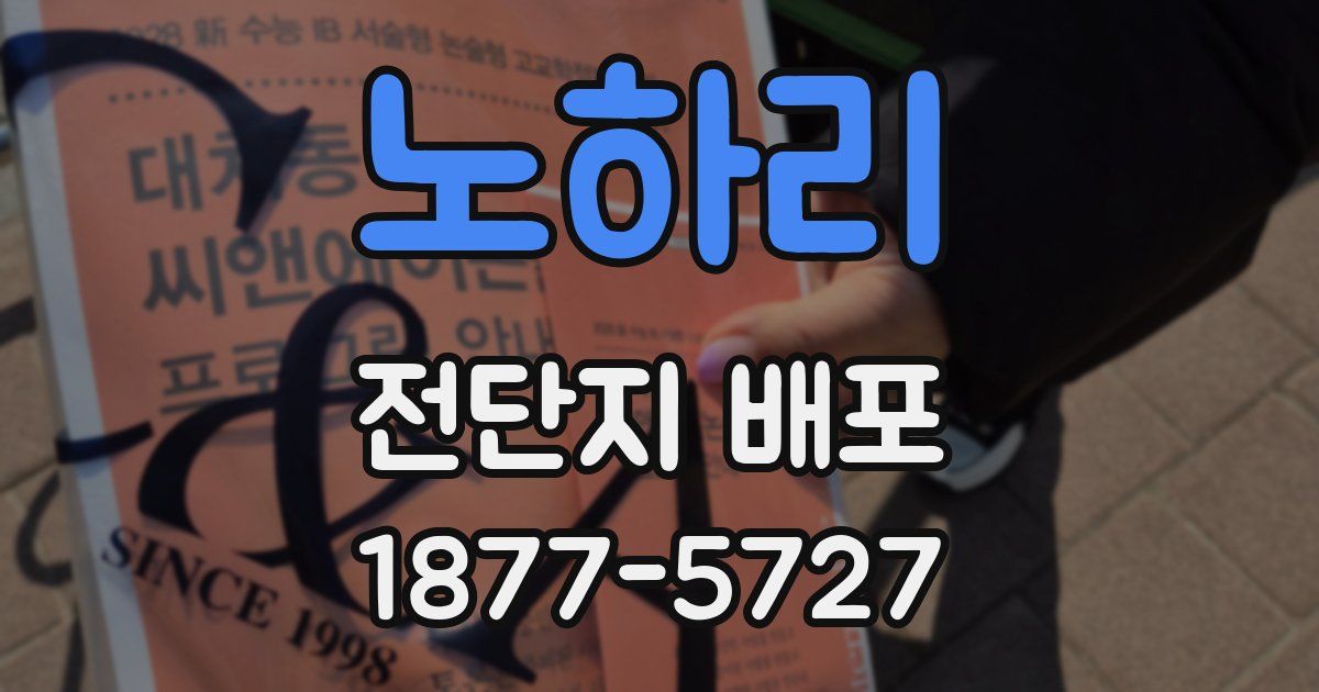 노하리 전단지 배포