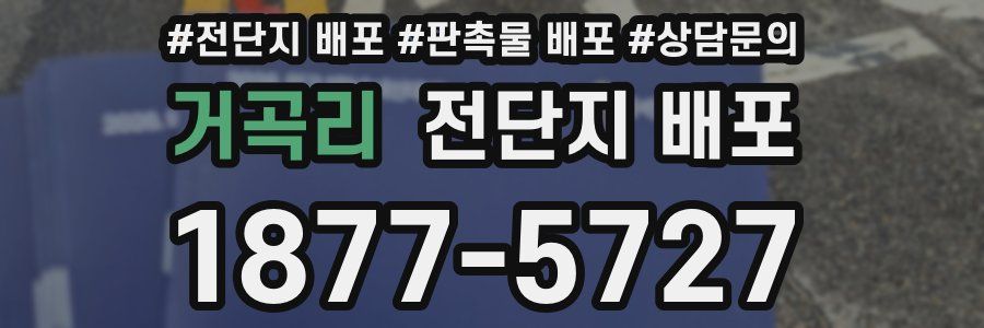 거곡리 전단지 배포