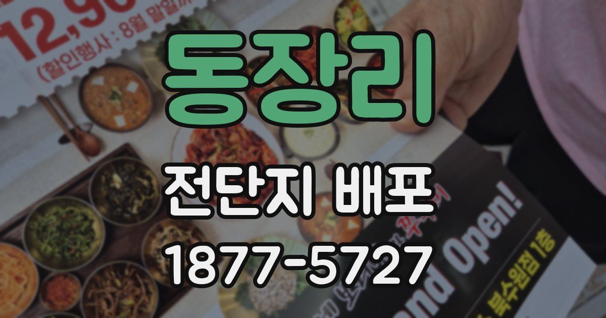 동장리 전단지 배포