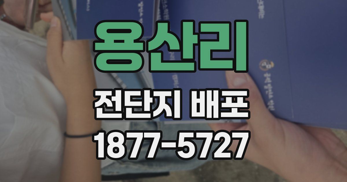 용산리 전단지 배포