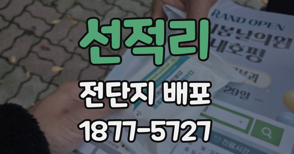 선적리 전단지 배포