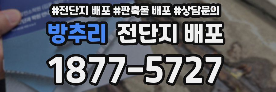 방추리 전단지 배포