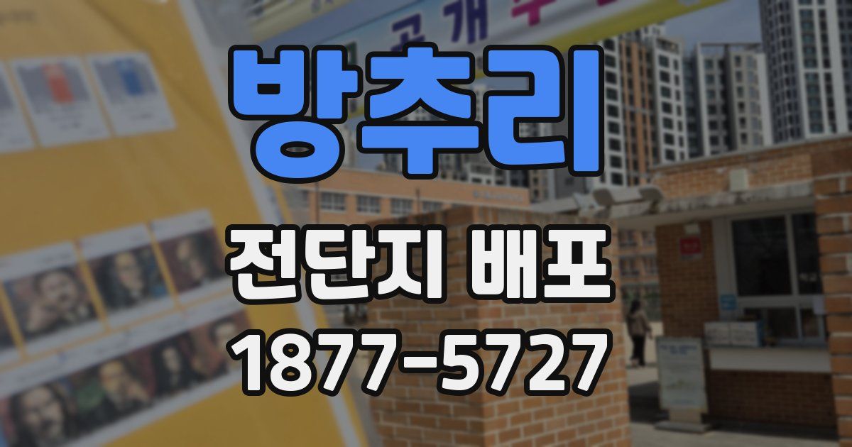 방추리 전단지 배포