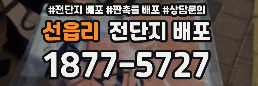선읍리 전단지 배포