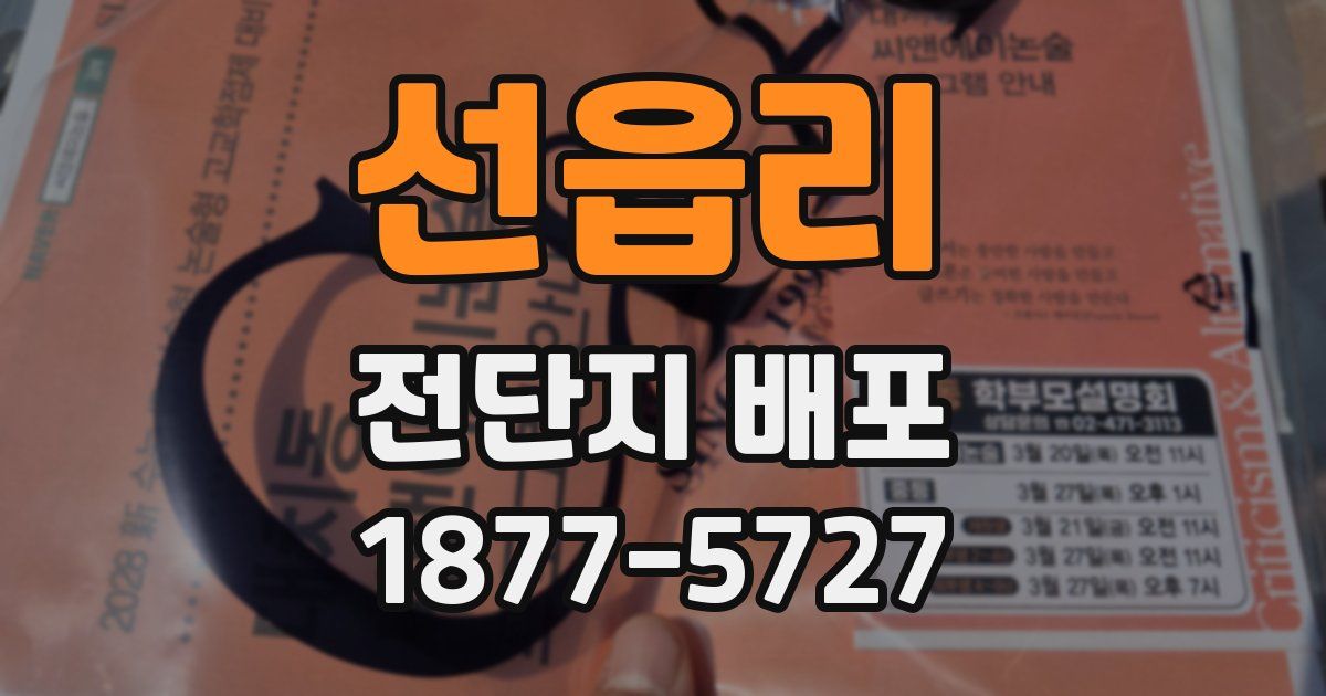 선읍리 전단지 배포