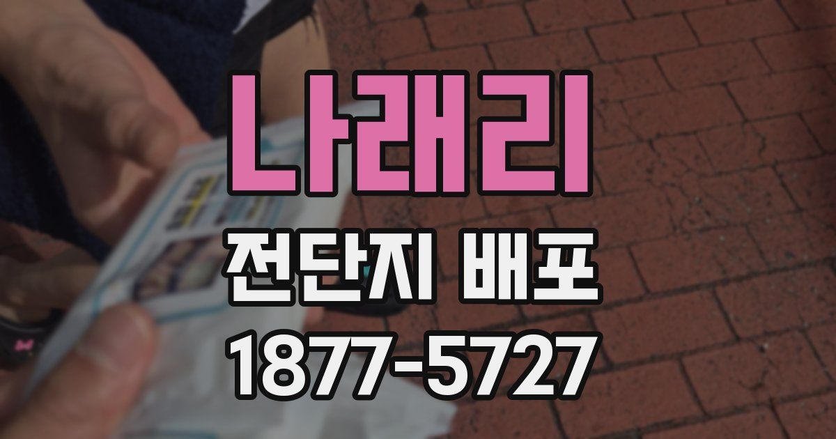 나래리 전단지 배포