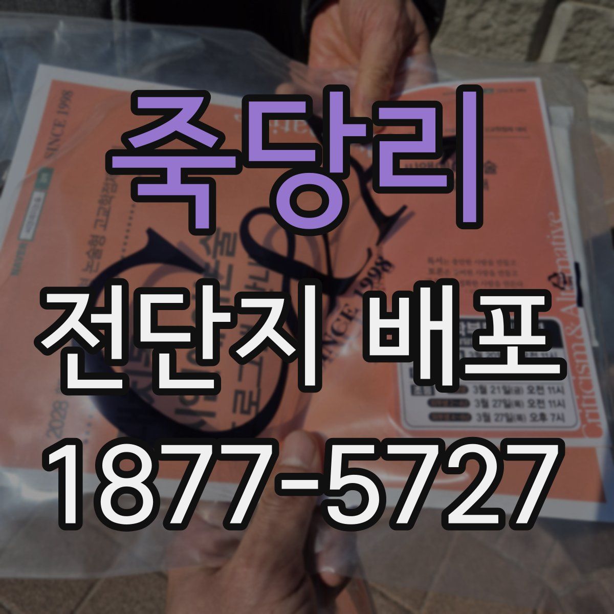죽당리 전단지 배포
