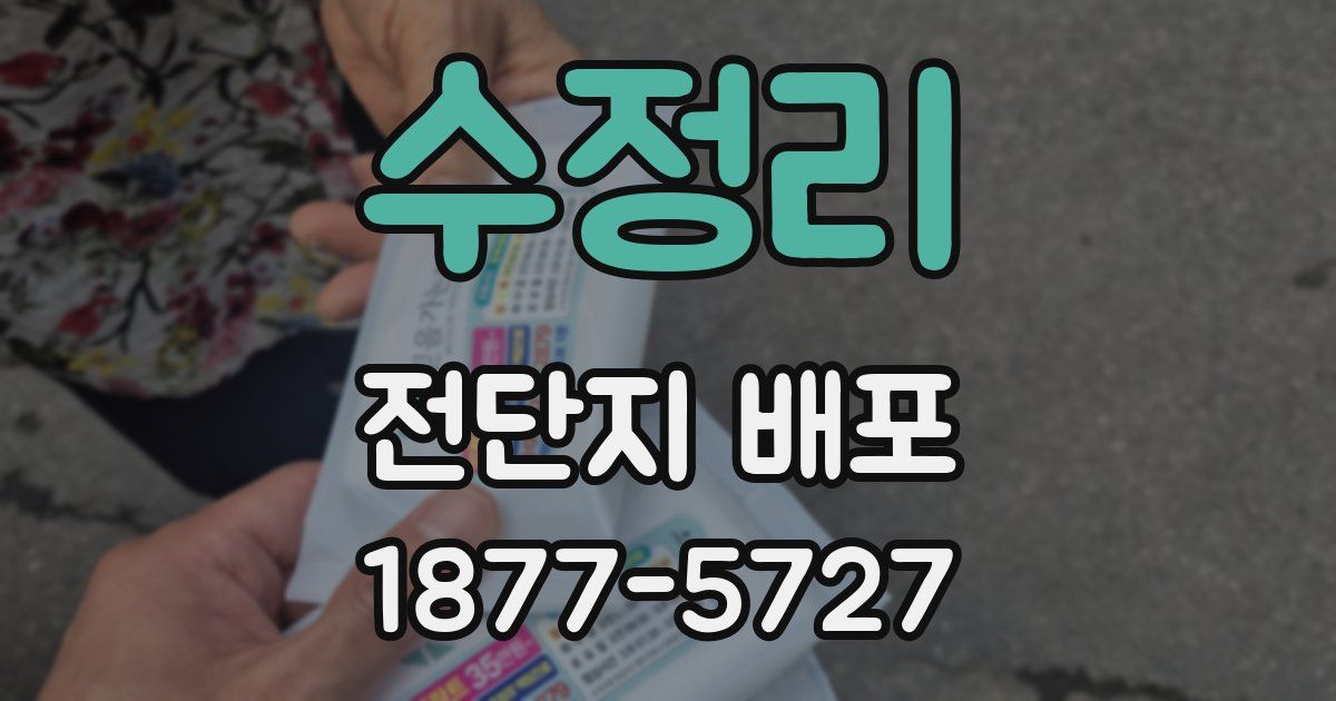 수정리 전단지 배포